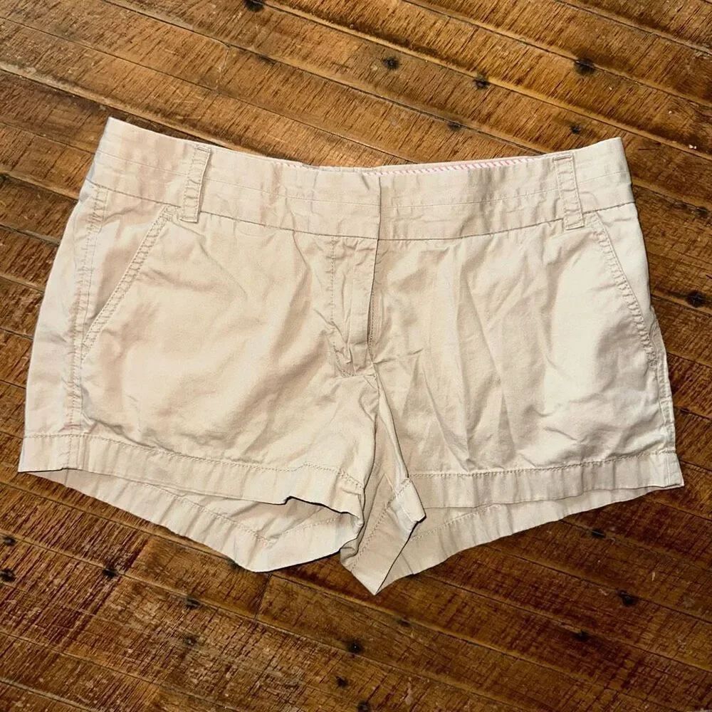 J Crew broken in tan preppy 8 normcore chino shorts